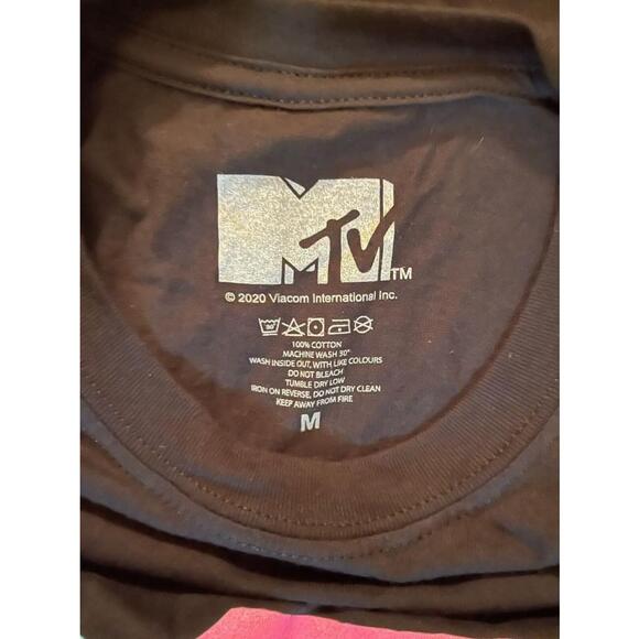 MTV Music Television T-Shirt Unisex Sz M NWT Black Short Sleeve Crew Neck - Picture 3 of 4